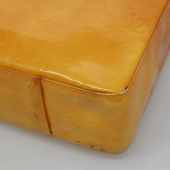 LOUIS VUITTON Monogram Vernis Columbus Tote Bag Lime Yellow M91047 Auth th5893 - Picture 3 of 16